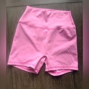 High-Rise Pink Active Bike Shorts